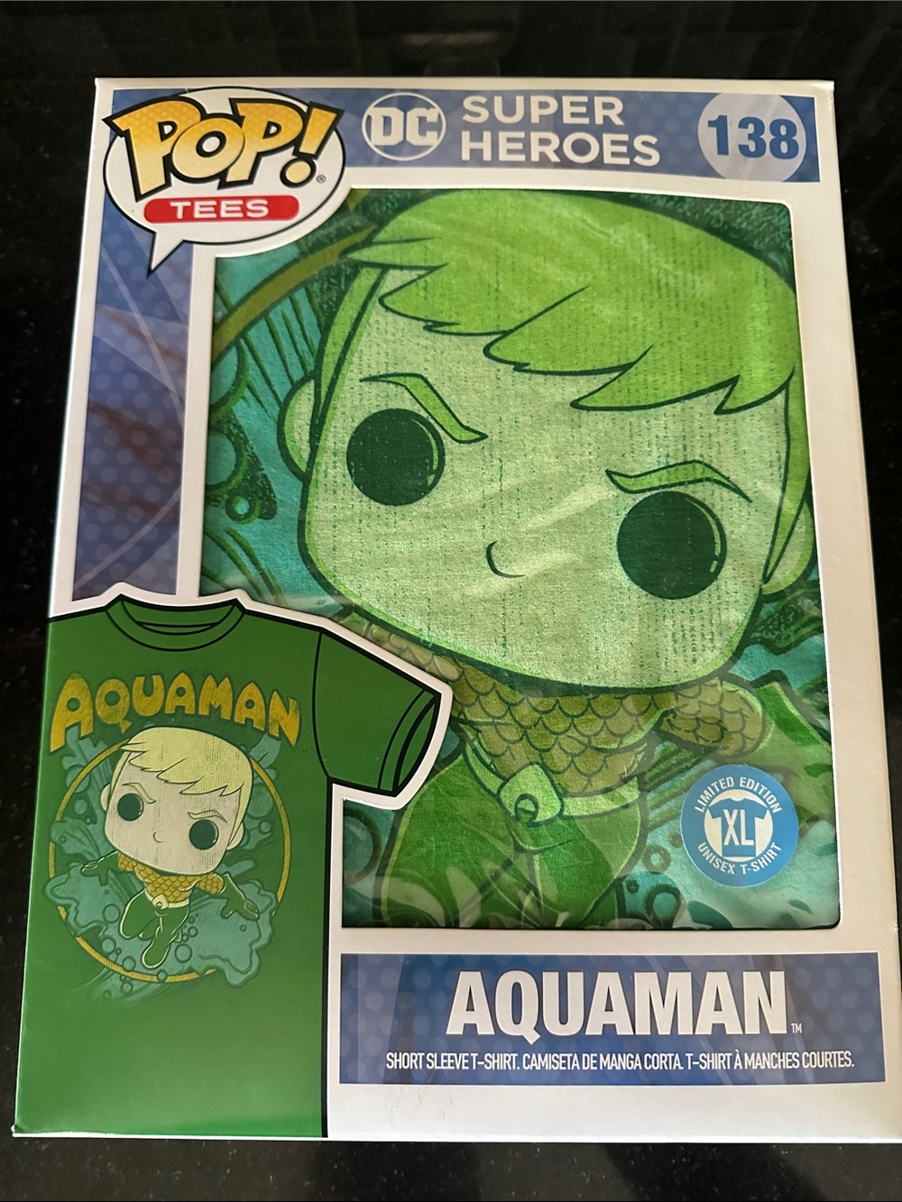 Funko Aquaman Pop! Tees Graphic T-Shirt BRAND NEW IN BOX